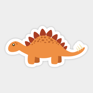 Cute little dinosaur orange Sticker